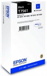 Epson T7561 orig. pro WorkForce Pro WF8010/WF8090/WF85900 - černý ink L 50ml, 2500 str.